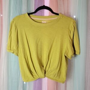 SO green crop top XL
